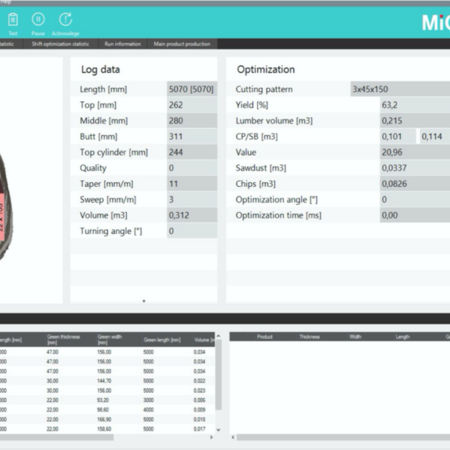 Intégration complète avec les machines et les installations de sciage